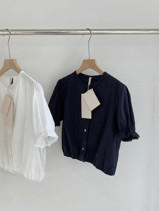 Lace puff shirt