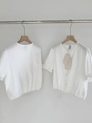 Lace puff shirt