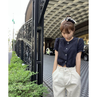 Lace puff shirt