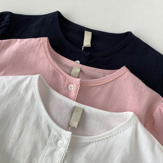 Lace puff shirt
