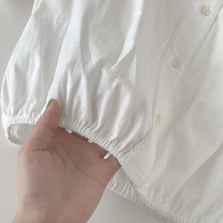 Lace puff shirt