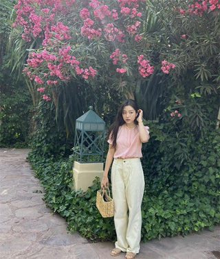 Lace puff shirt