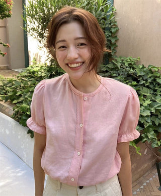 Lace puff shirt