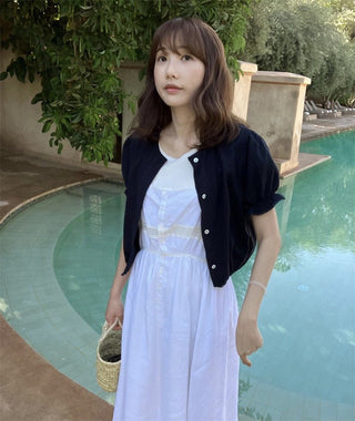 Lace puff shirt