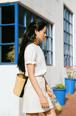 Lace puff shirt