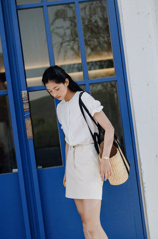 Lace puff shirt