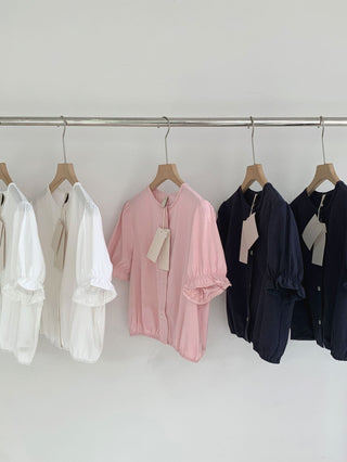Lace puff shirt