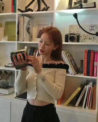 Off-shoulder sweater
