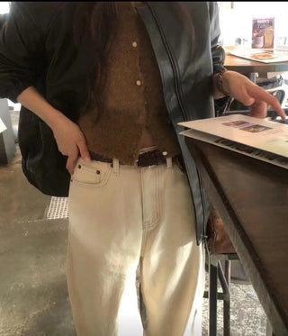 Zipper leather coat