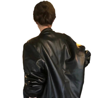Zipper leather coat