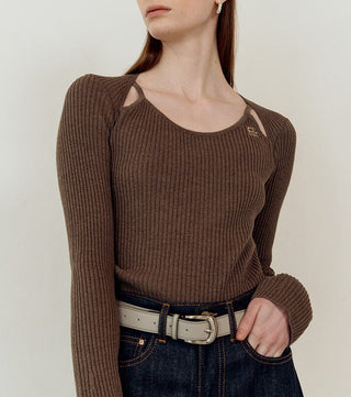 Fake two sweater