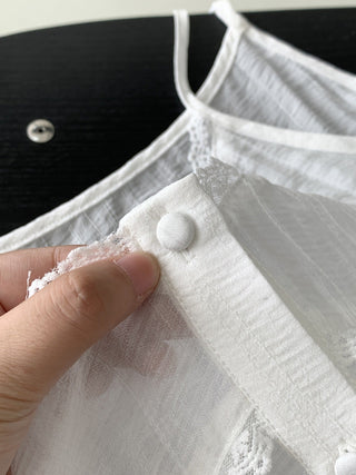 Embroidered suspender skirt