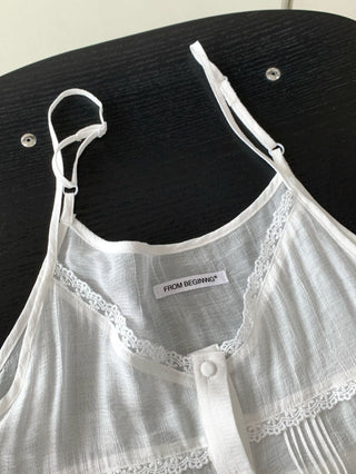 Embroidered suspender skirt