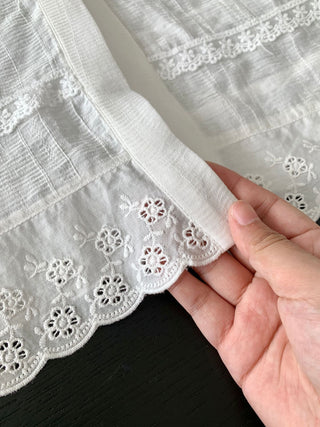 Embroidered suspender skirt