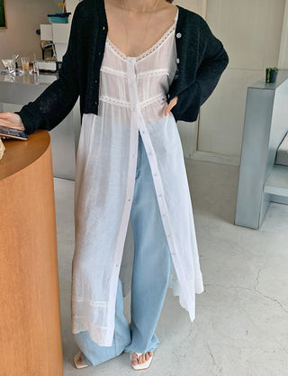 Embroidered suspender skirt