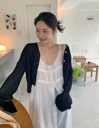 Embroidered suspender skirt