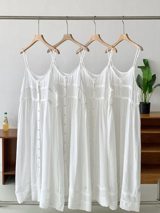 Embroidered suspender skirt