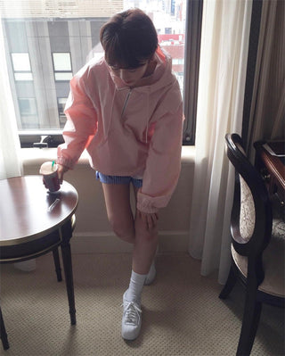 Three-color hooded Jacket