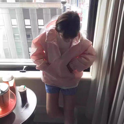 Three-color hooded Jacket