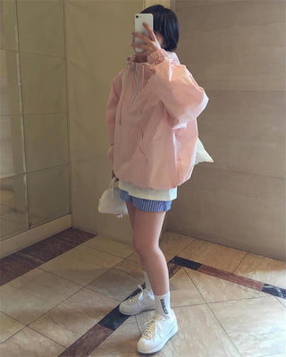 Three-color hooded Jacket