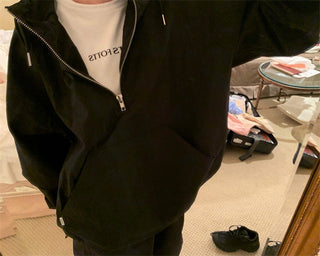Three-color hooded Jacket