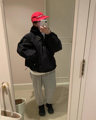 Three-color hooded Jacket