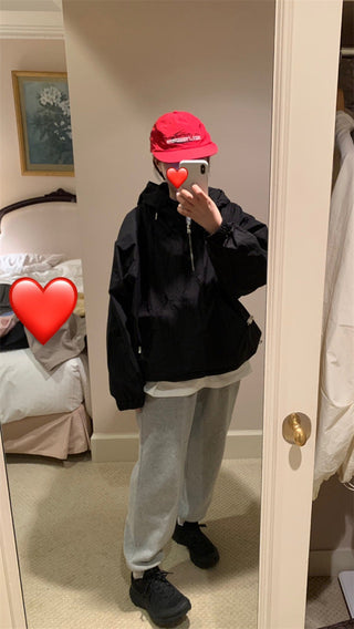 Three-color hooded Jacket