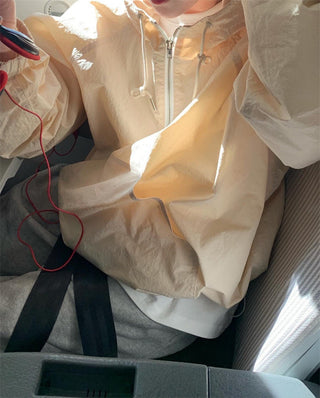 Three-color hooded Jacket
