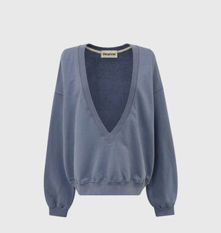 V-neck sweatshirt skirt