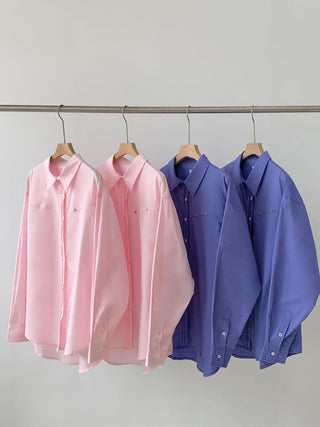 Loose embroidery shirt