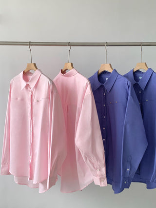 Loose embroidery shirt