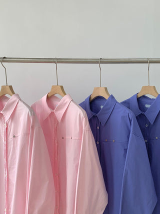 Loose embroidery shirt