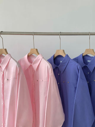 Loose embroidery shirt