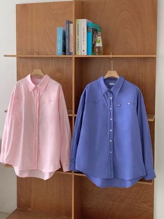 Loose embroidery shirt