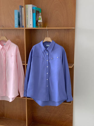 Loose embroidery shirt