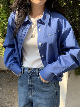 Loose embroidery shirt