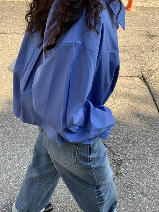 Loose embroidery shirt