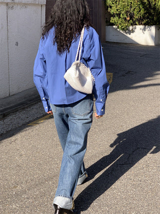 Loose embroidery shirt