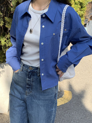 Loose embroidery shirt