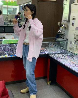 Loose embroidery shirt
