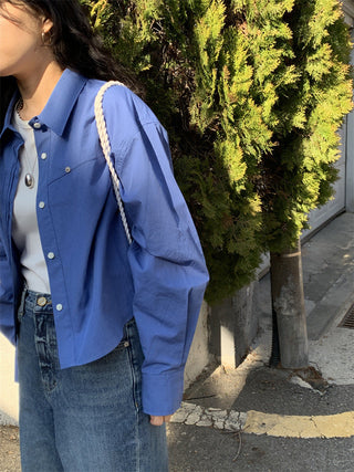 Loose embroidery shirt