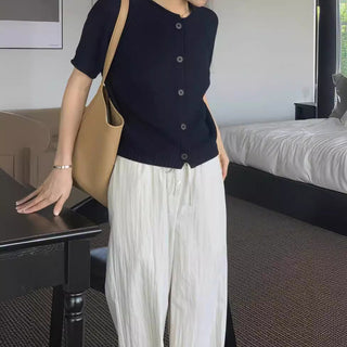 Straight casual pants
