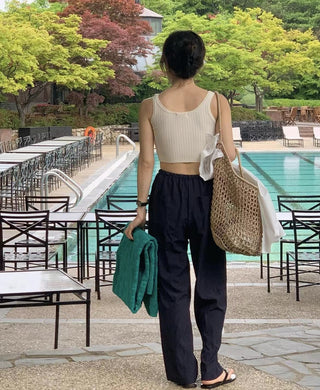 Straight casual pants