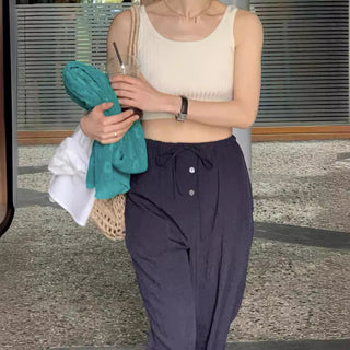 Straight casual pants