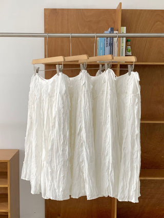 Pleated lace skirt