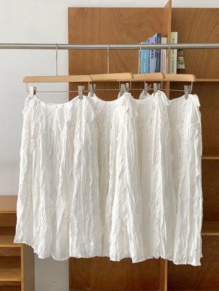 Pleated lace skirt