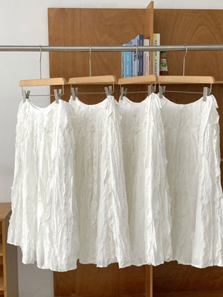Pleated lace skirt