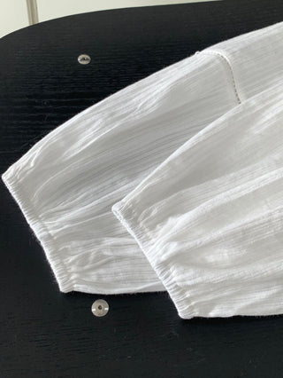 Drawstring pleated shirt