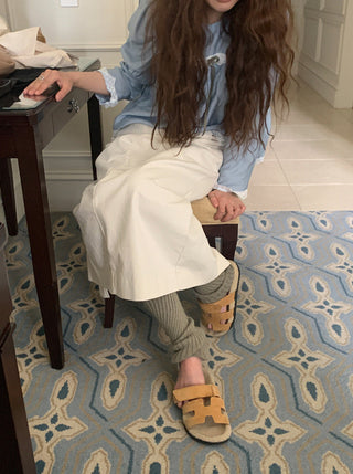 Knitted bucket socks