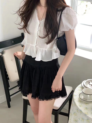 Lace edge shirt